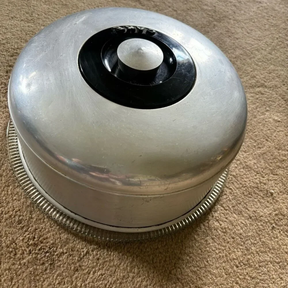 Kromex Spun Aluminum Cake Cover 1950’s